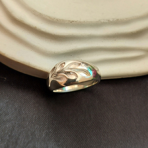 Valentine 925 Sterling Leaf Design Ring Setting 14K 18K Gold Plated Classic Breastmilk Ashes Resin <b>Jewelry</b> <b>Handmade</b> DIY Work - Product Image 4