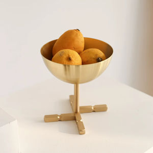 Modesto Tazón de Servir de Metal con Acabado Dorado, Perfecto para Ocasiones Especiales, Catering y Eventos, Venta al por Mayor desde India - Product Image 1