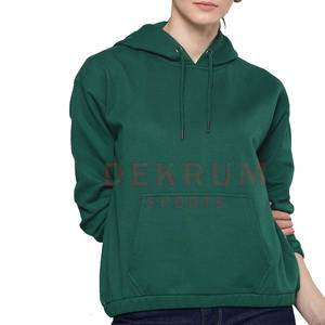 Meilleur sweat à capuche surdimensionné personnalisé DEKRUM SPORTS pour femme, style décontracté hivernal, avec logo frontal et col à capuche uni teint - Product Image 1