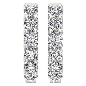 Boucles d'oreilles en diamant de laboratoire en gros, or 14 carats, certifiées IGI, 0,80 ct, DEF VS1, taille ronde brillante, 3,5 g - Product Image 4