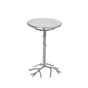 Meubles de salon de style rond pieds modernes en métal argenté - Product Image 2