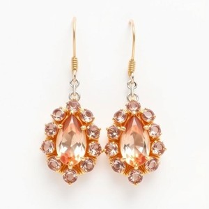 Gemstone Factory Wholesale New Fashionable Natural Crystal Drop Earrings 925 Silver <b>Jewelry</b> - Product Image 4