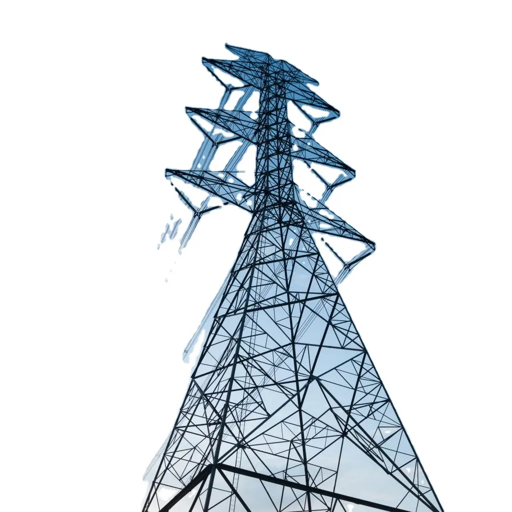 Torre di trasmissione di potenza in acciaio zincato a caldo di alta qualità che utilizza specifiche prodotte con struttura in acciaio da costruzione