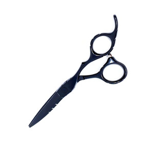 Ciseaux de salon de beauté avec repose-doigts fixe, ciseaux de coiffure de haute qualité, couleur noire, ciseaux de salon - Product Image 3