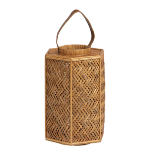 Boho Handwoven <b>Rattan</b> <b>Lantern</b> Rustic Natural Materials Stylish Eco Friendly Decorative <b>Lantern</b> for Home Garden Decor - Product Image 2
