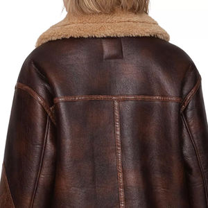 Veste en fourrure en cuir véritable la plus vendue pour femmes sur toute la longueur Veste tendance pour femmes de qualité supérieure - Product Image 6