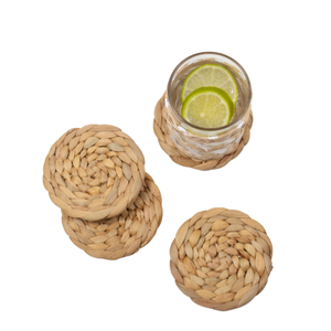 ที่รองแก้วลายพอร์ซเลนหวายสานผักตบชวาเสื่อสำหรับดื่มน้ำสำหรับสำนักงานกาแฟสไตล์ประเทศเป็นมิตรกับสิ่งแวดล้อม - Product Image 2