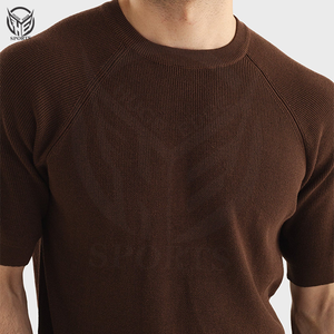 เสื้อยืดผ้าฟลีซผ้าฝ้าย100% สำหรับผู้ชายปกตั้งแขนสั้นทรงพอดีตัว-คุณภาพสูงเป็นมิตรกับสิ่งแวดล้อมและระบายอากาศ - Product Image 5