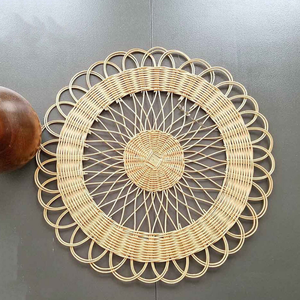 Venta al por mayor de manteles naturales tejidos a mano utensilios de cocina decoración del hogar manteles aislantes térmicos para mesas de comedor manteles individuales de ratán - Product Image 6