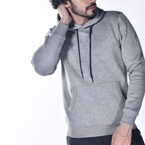 เสื้อฮู้ดสวมหัวสำหรับผู้ชายสีพื้นและสีต่างๆ - Product Image 4