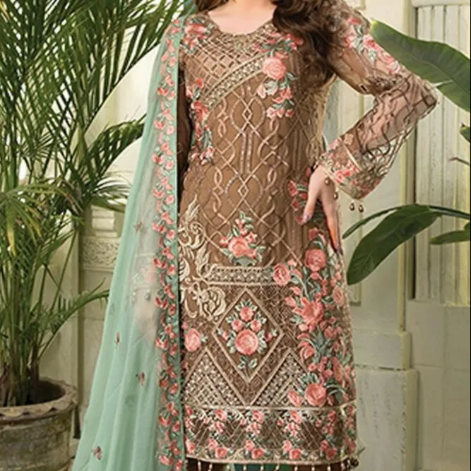 Nouvelle robe du Pakistan pour femmes Salwar Kameez, costumes de pelouse indiens et péruviens Shalwar Kameez Kurti, offre spéciale