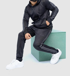 Ensemble survêtement en molleton pour homme, 2 pièces, imprimé personnalisé, léger, 100% coton, pantalon de jogging ample, sweat-shirt à capuche - Product Image 2