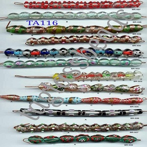 Perles multicolores Perles de verre pour bracelets Demi cristal Rondelle Bijoux en cristal Loose Lampwork Color Feature Easy Chart - Product Image 2