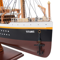 C016 - OMH Titanic Modellschiff Handbemalte Handgefertigte Holz-Vintage-Replica Umweltfreundliche Rechteckige Stilleben-Replik Sammlerstück für Zuhause