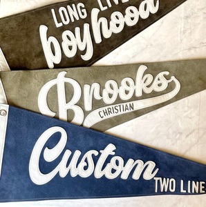 Banner Personalizado con Nombre Bordado a Mano, Estilo Boho Vintage de Algodón, Decoración de Pared para Exteriores, Lavable, para Niños - Product Image 1