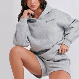 Sweat à capuche et short surdimensionnés légers pour femmes Vêtements décontractés pour adultes pendant la saison hivernale - Product Image 6