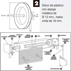Persiana in Plastica con Gancio Metallico 120x40 mm Nastro da 18 mm. - Product Image 5