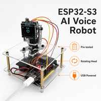 Kit de robot de bureau ESP32-S3 avec assistant vocal IA, tête rotative, écran OLED, kit de développement IoT STEM pré-testé