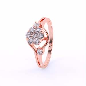 Bague en diamant de la collection Modern Collection Dewdrop Cluster VS Lab Grown IGI Certified 14K Solid Rose Gold Fine Jewelry For Girls & Women - Product Image 2