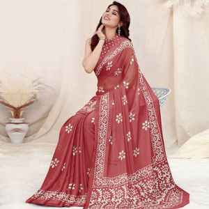 ELITE BRIDAL Indian Pakistani Wedding Party Clothing Summer/Winter Fancy Light Weight Georgette Sarees Samuthrika/Vasthra Kalas - Product Image 2