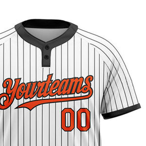 Maillots de baseball respirants à séchage rapide de haute qualité en gros, col en V, impression par sublimation avec logo personnalisé, vêtements de sport pour hommes adultes - Product Image 3