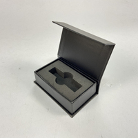 Boîte cadeau mini en papier rigide 1200 g/m² avec logo personnalisé, emballage noir pour produits électroniques, prix d'usine, vente en gros, boîte en vrac avec logo