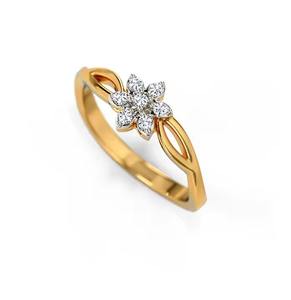 Delicado romántico 18K corte redondo laboratorio cultivado diamante anillo de compromiso estilo flor joyería fina para bodas y fiestas - Product Image 6