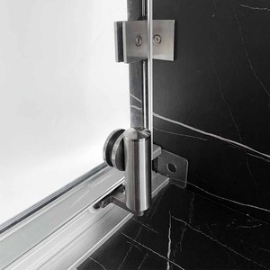 Kit de Mampara de Ducha Moderna sin Marco SUS304, Puerta Corredera de Vidrio con Apertura Interior, Herrajes <span class=keywords><strong>para</strong></span> <span class=keywords><strong>Baños</strong></span> <span class=keywords><strong>Pequeños</strong></span> - Product Image 5