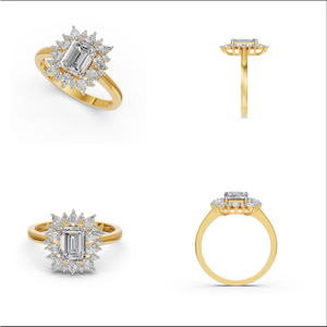 Bague de mariage en or massif 10 carats pour femme 1.65Cts VS Clarity EF Color Lab Grown Cut Diamond IGI Certified Cadeaux de fiançailles pour les fêtes - Product Image 5