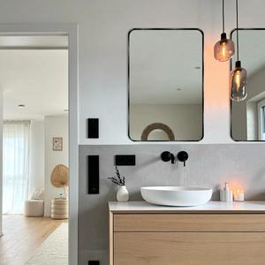 Miroir d'appoint minimaliste doré Art Déco, cadre en métal, décoration murale contemporaine pour salon, chambre à coucher, mariage - Product Image 2