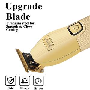 Kit Profesional de Peluquería con Pantalla LED, Recortadora con Cuchilla en T y 6 Peines Guía de Acero Inoxidable para Barberos, Recorte de Barba - Product Image 5