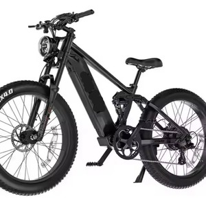 Auténtica Oferta Especial: Bicicleta Eléctrica de Montaña T7 con Suspensión Completa, Motor de 1000W, 35Mph, 52V 20Ah, Nueva, Lista para Enviar - Product Image 1