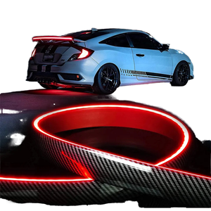 Nuevo Kit Universal de Alerón Trasero con LED Rojo, Luz de Freno, Direccional y Luz de Posición para Automóvil - Product Image 1