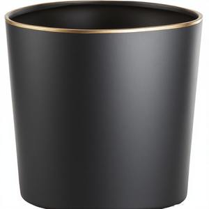 Handcrafted Brass Dustbin Featuring Matte Black Finish Designed For Decorative Interiors And Functional Utility Spaces. - Product Image 4