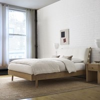 Tête de lit rembourrée King-Size de luxe moderne de haute qualité avec cadre en bois massif pour hôtels, maisons et appartements