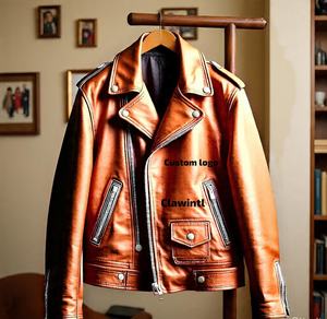 Chaqueta de cuero de diseño personalizado de alta calidad, fabricante OEM, chaqueta de cuero a medida personalizada, proveedor de moda - Product Image 2