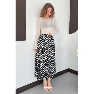 D 3072 <b>POLKA</b> <b>DOT</b> PLEATED <b>SKIRT</b> - [object Object] - Product Image 1