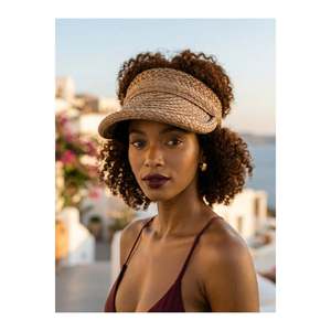 Sombrero de Paja Original con Visera Plegable Color Camel, Apto para Uso Diario y de Playa HSR2113 - camel2113 - Product Image 4