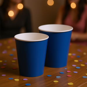 Gobelets jetables Vaso bleu marine 270cc pour fêtes, lot de 12 - Product Image 3