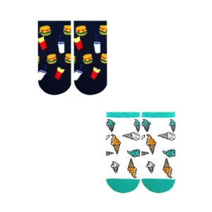 Paquete de 10 Calcetines de Nailon Premium Coloridos, Transpirables, Desechables, con Diseños Florales y de Comida Rápida, Lindos para Uso Diario, Talla Única para Invierno - Product Image 2