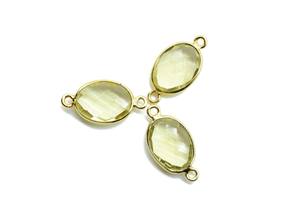 จี้เงินแท้ 925 ประดับด้วยพลอยเลมอนควอตซ์ทรงกลม ชุบทอง ดีไซน์ทันสมัย เหมาะสำหรับงานปาร์ตี้ - Product Image 2