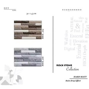 Natural Sandstone Bricks 18x12 Elevation Exterior 30x45 Matt Rustic 8mm Thickness Outdoor Digital 300x450mm Ceramic Wall Tiles - Product Image 6