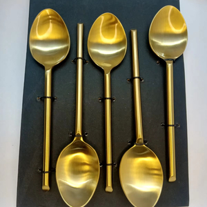 Haute qualité portabilité en acier vente ensemble de salle à manger de luxe nouvel or argent acier inoxydable couverts en métal miroir or - Product Image 1