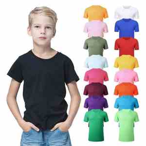 OEM en vrac col rond blanc uni et vierge enfants impression de t-shirts personnalisés enfants - Product Image 6