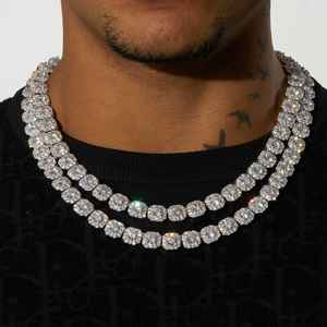 Luxueux Hip Hop Glacé Cluster Moissanite Diamant Corps Chaîne pour Fiançailles Fêtes Mariages ou Anniversaires Cadeaux - Product Image 3