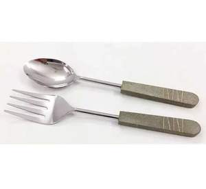 Ensemble de serveurs à salade en acier inoxydable plaqué or avec produit de la meilleure qualité Vente à chaud d'accessoires de cuisine - Product Image 4