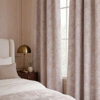 Rideau de fenêtre en chenille Premium Monet Rose, occultant à 100 %, lesté et imperméable, pour la décoration de salle à manger de villa de luxe