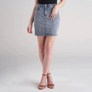 High Quality <b>Denim</b> <b>Skirts</b> Breathable Summer New Solid Color Fashion <b>Denim</b> Mini <b>Skirt</b> Women's Dress wholesale rate cheap price - Product Image 3