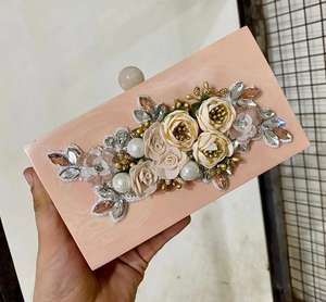 Pochette de perles en résine vintage personnalisée pochette de perles en résine de haute qualité élégante événements de fête de mariage sacs d'embrayages en résine créatifs - Product Image 6