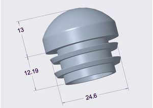 Tapa de extremo de plástico PP ecológica moderna tapa de tubo de moldeo por inyección para tubos de aluminio de acero de hierro-para inodoros baños cocinas - Product Image 2